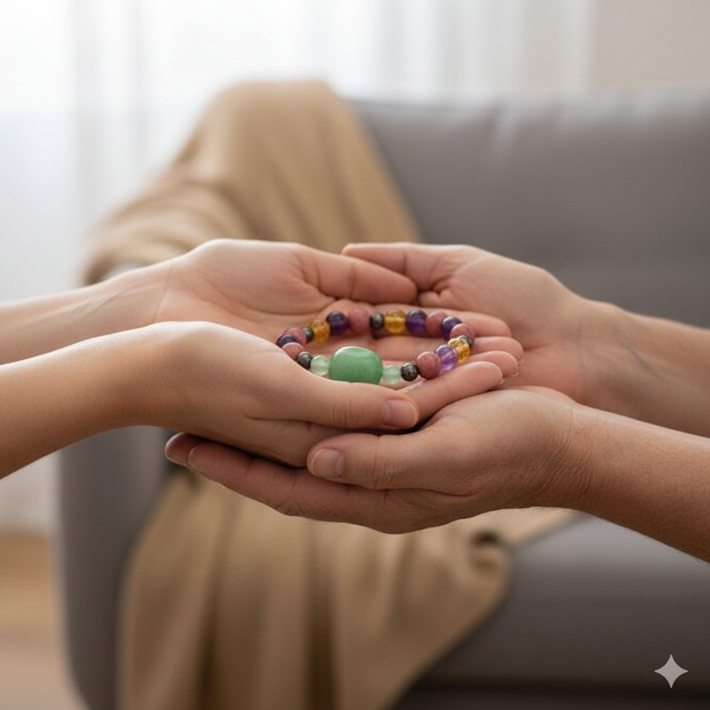 Kala Cultural Wholesale: "Complete Wellness" Health Bracelet – Amethyst, Aventurine, Citrine, Magnetite, & Rhodochrosite for Vitality and Balance