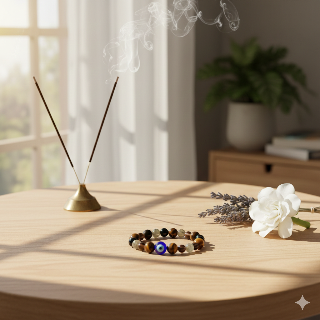 Guardian Shield Bracelet 3 Pieces  | Natural Black Obsidian & Tiger’s Eye for Grounding & Protection